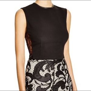 Alice + Olivia Flynn Lace Inset Top